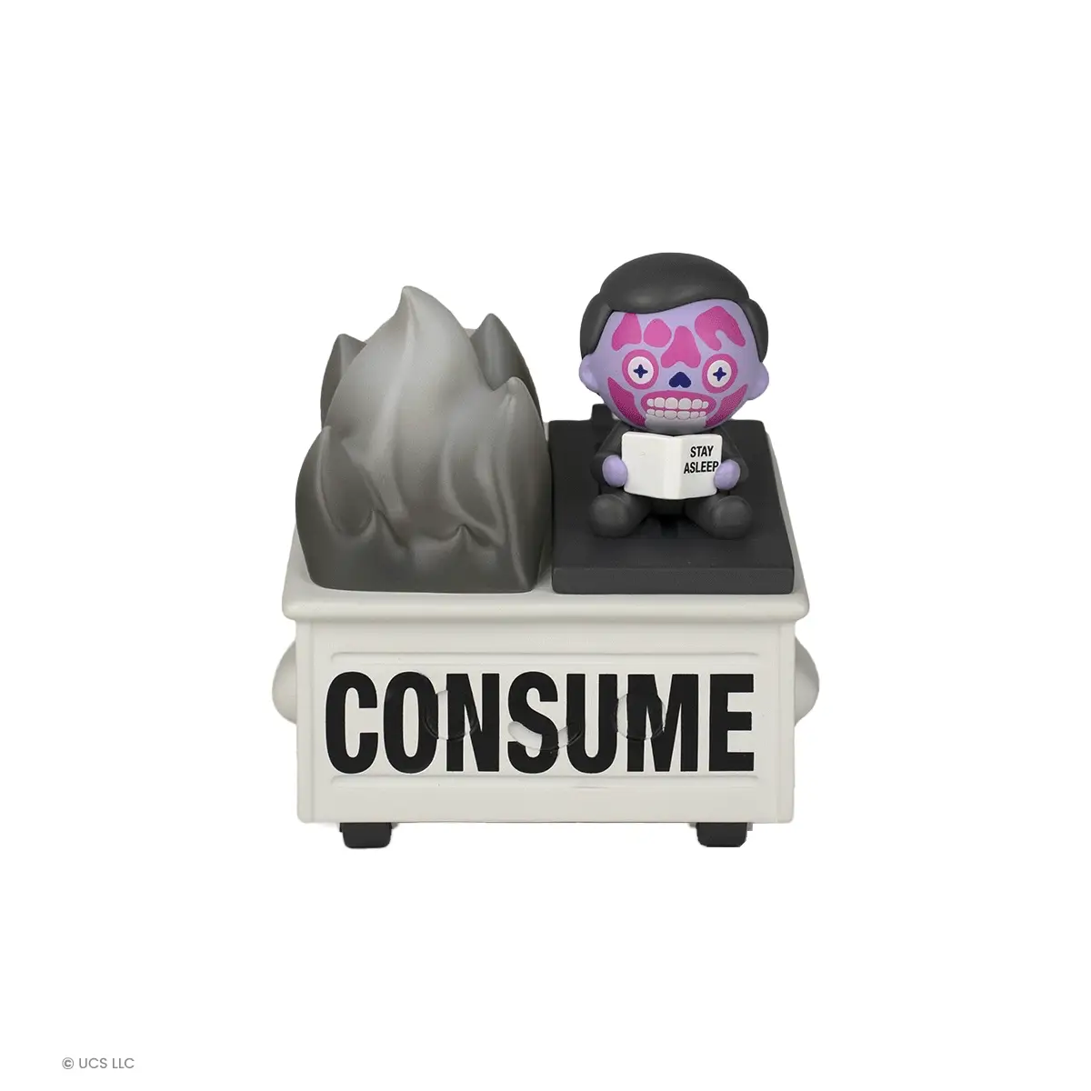 100% Soft x Mondo - THEY LIVE Dumpster Fire Vinyl Figure - Image 3