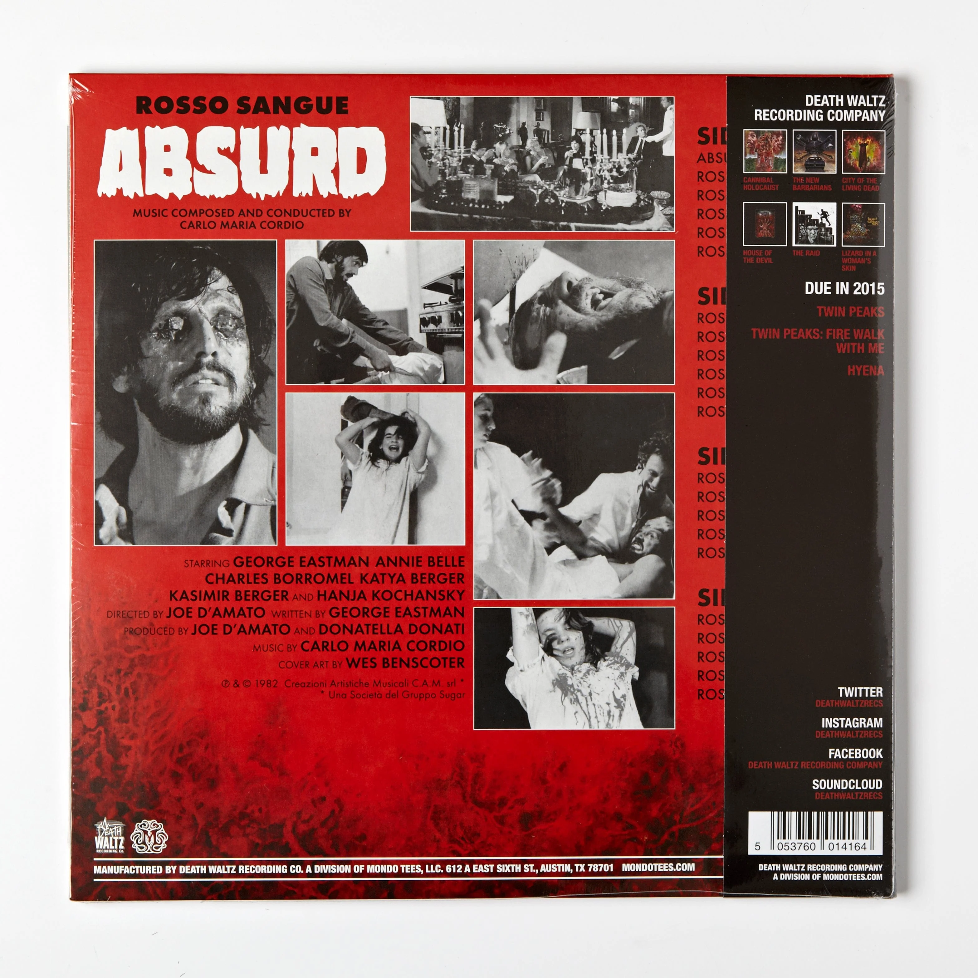 Absurd (Rosso Sangue) Original Motion Picture Soundtrack 2XLP - Image 12