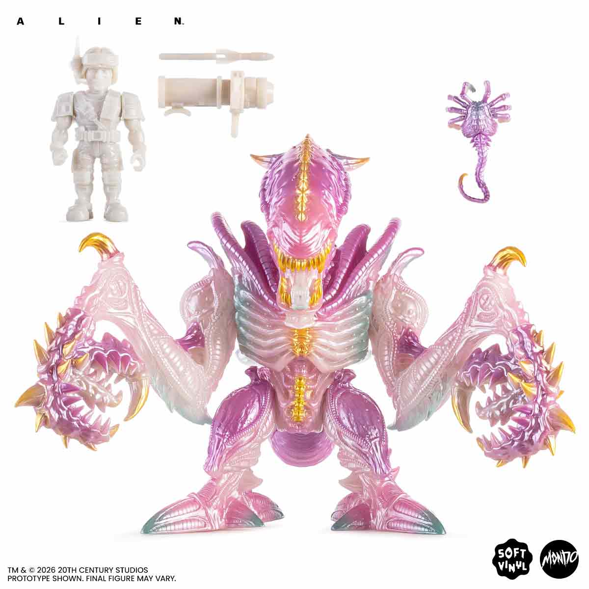 Aliens - Mantis Alien Soft Vinyl Figure - Cherry Blossom Glow in the Dark Variant - Image 3