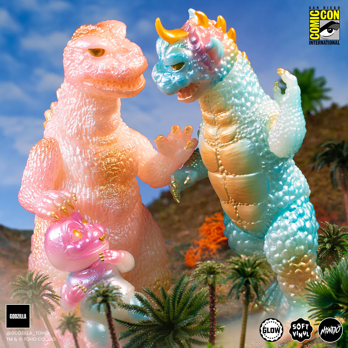All Monsters Attack Soft Vinyl Figure Set - Cherry Blossom Glow in the Dark Variant - Image 14