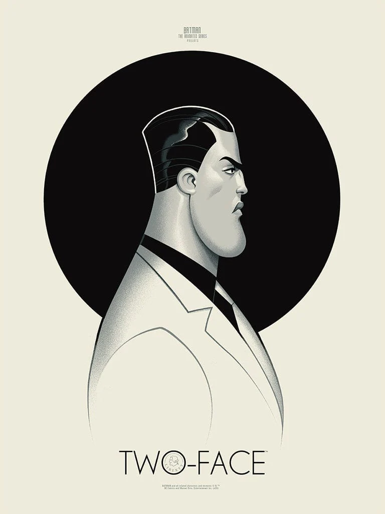 Batman: The Animated Series - Two Face Screenprinted Poster - Image 2