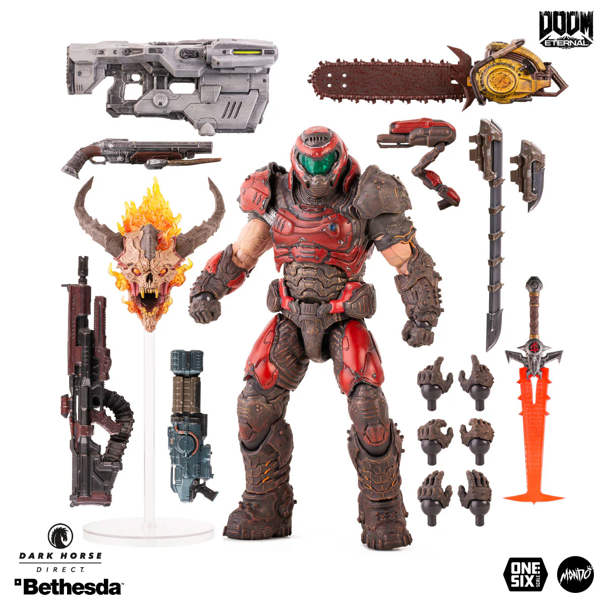 DOOM Eternal - Doom Slayer ⅙ Scale Action Figure Mondo Crimson Variant - Image 2