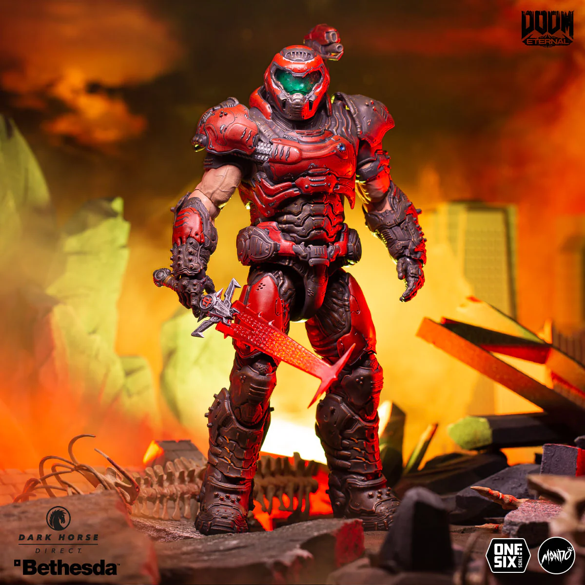 DOOM Eternal - Doom Slayer ⅙ Scale Action Figure Mondo Crimson Variant - Image 6