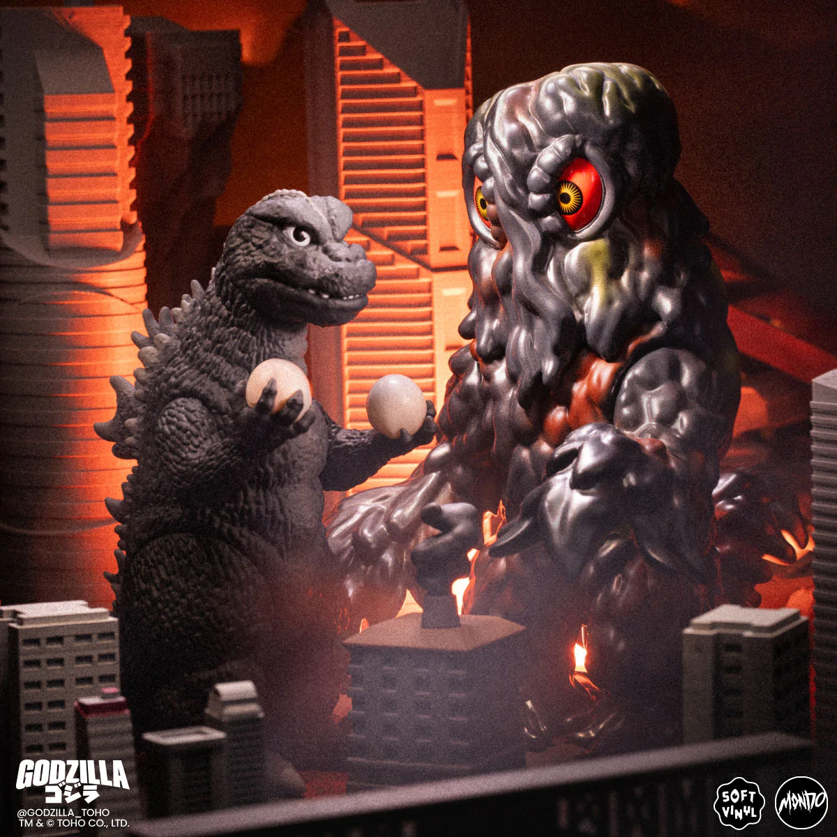 Godzilla and Hedorah Soft Vinyl Figure Set -  Godzilla vs The Smog Monster - Image 16