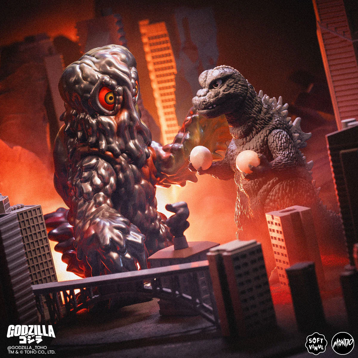 Godzilla and Hedorah Soft Vinyl Figure Set -  Godzilla vs The Smog Monster - Image 19