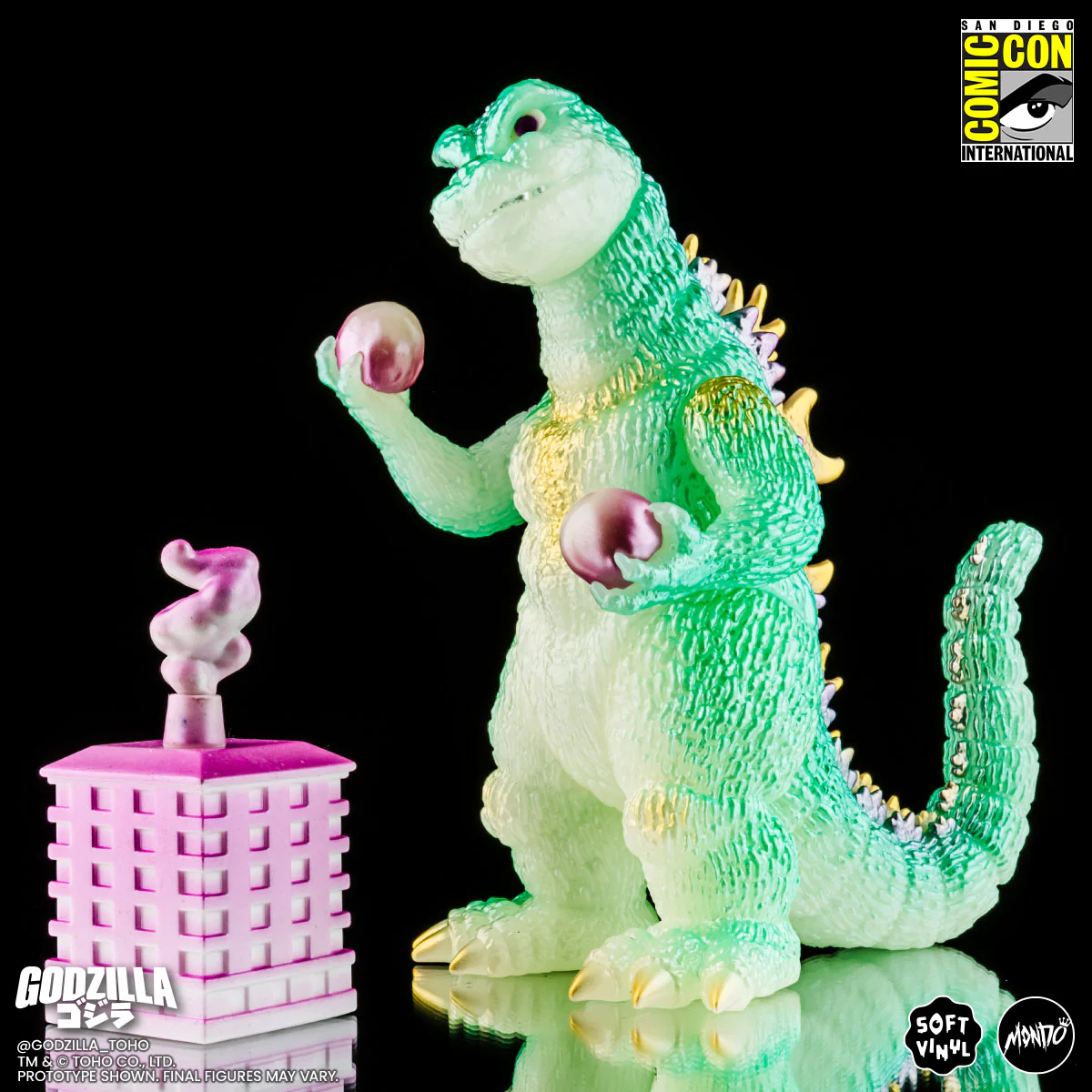 Godzilla and Hedorah Soft Vinyl Figure Set - Cherry Blossom Glow In the Dark Variant - Image 26