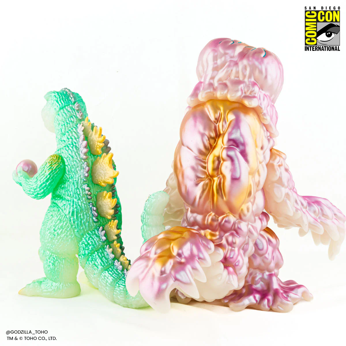 Godzilla and Hedorah Soft Vinyl Figure Set - Cherry Blossom Glow In the Dark Variant - Image 5