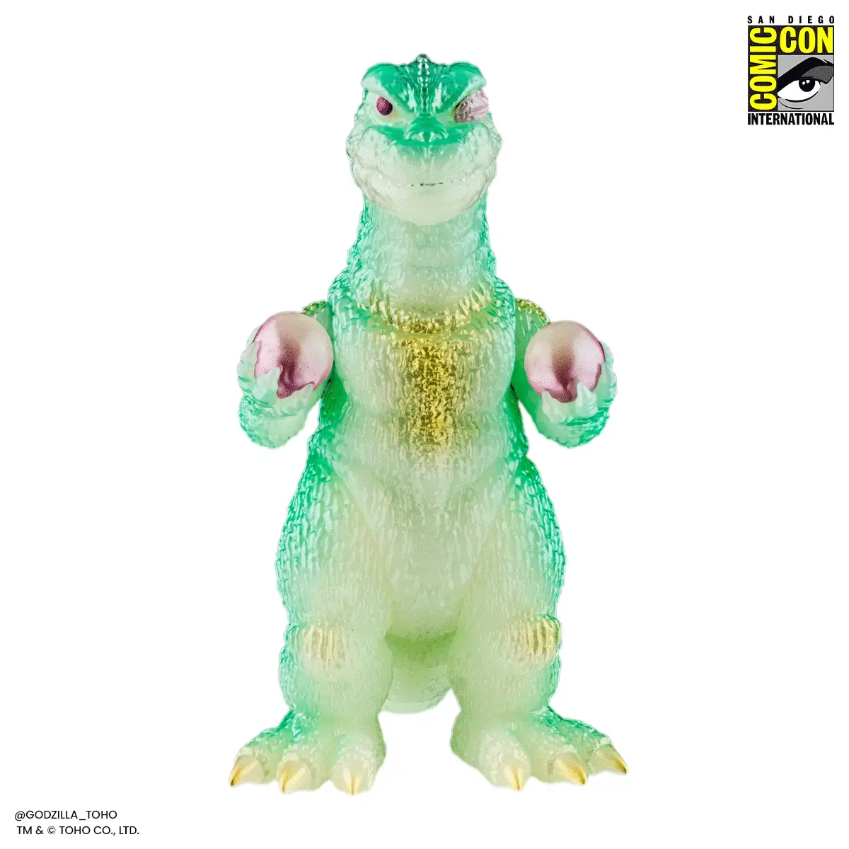 Godzilla and Hedorah Soft Vinyl Figure Set - Cherry Blossom Glow In the Dark Variant - Image 7