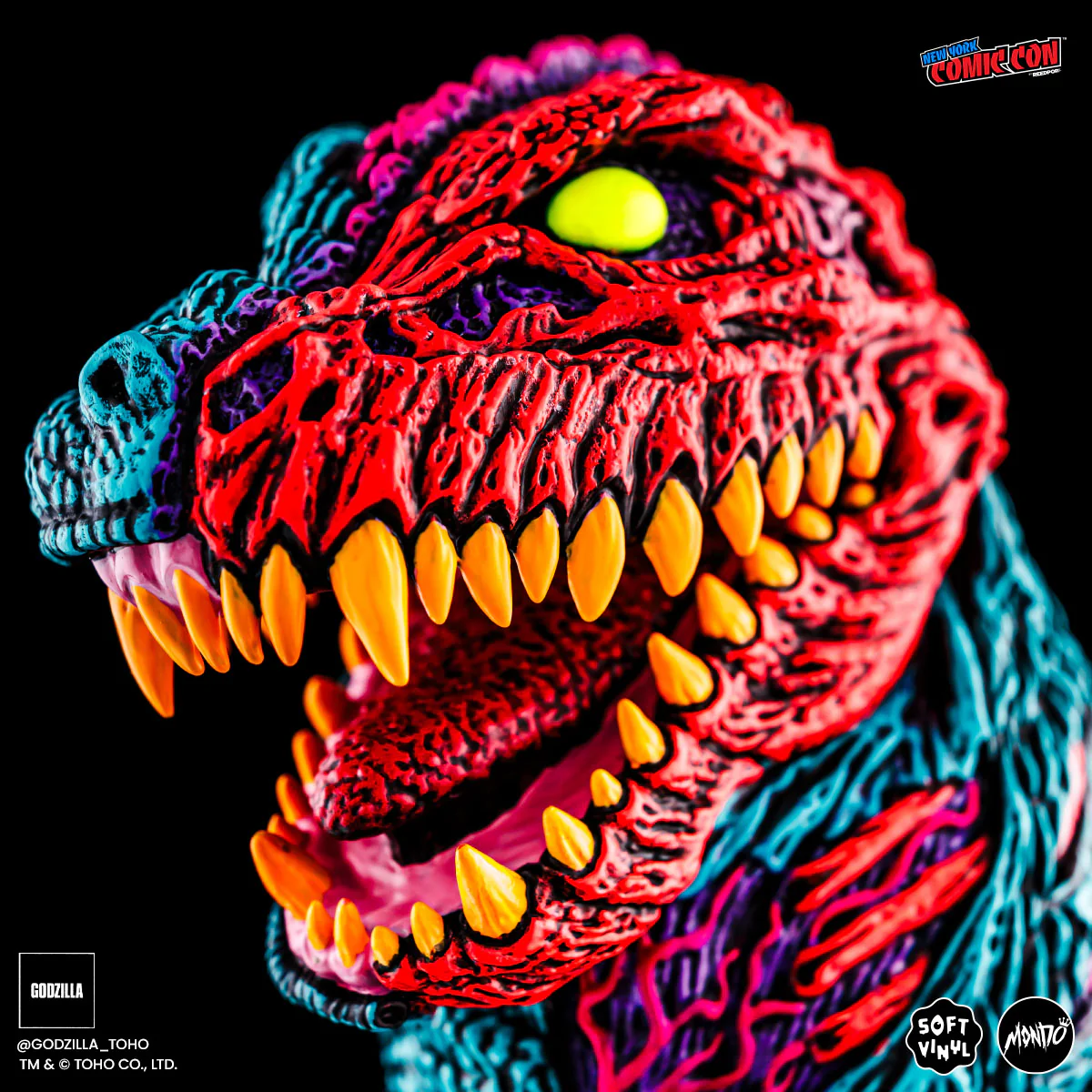 Godzilla - Designer Vinyl Figure by James Groman - Psychedelic Variant - Image 13