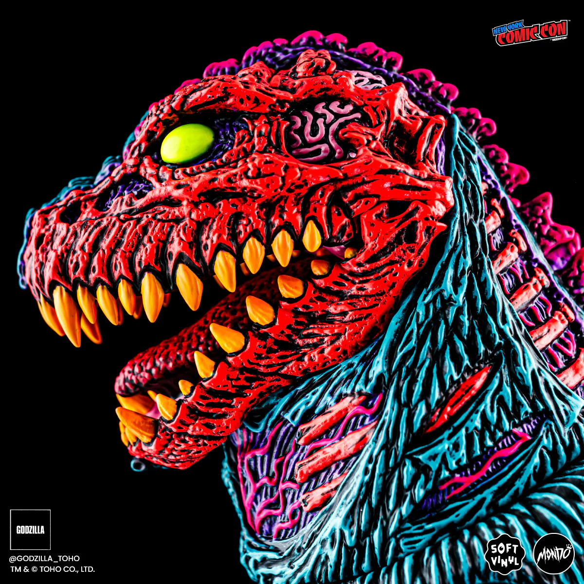 Godzilla - Designer Vinyl Figure by James Groman - Psychedelic Variant - Image 14