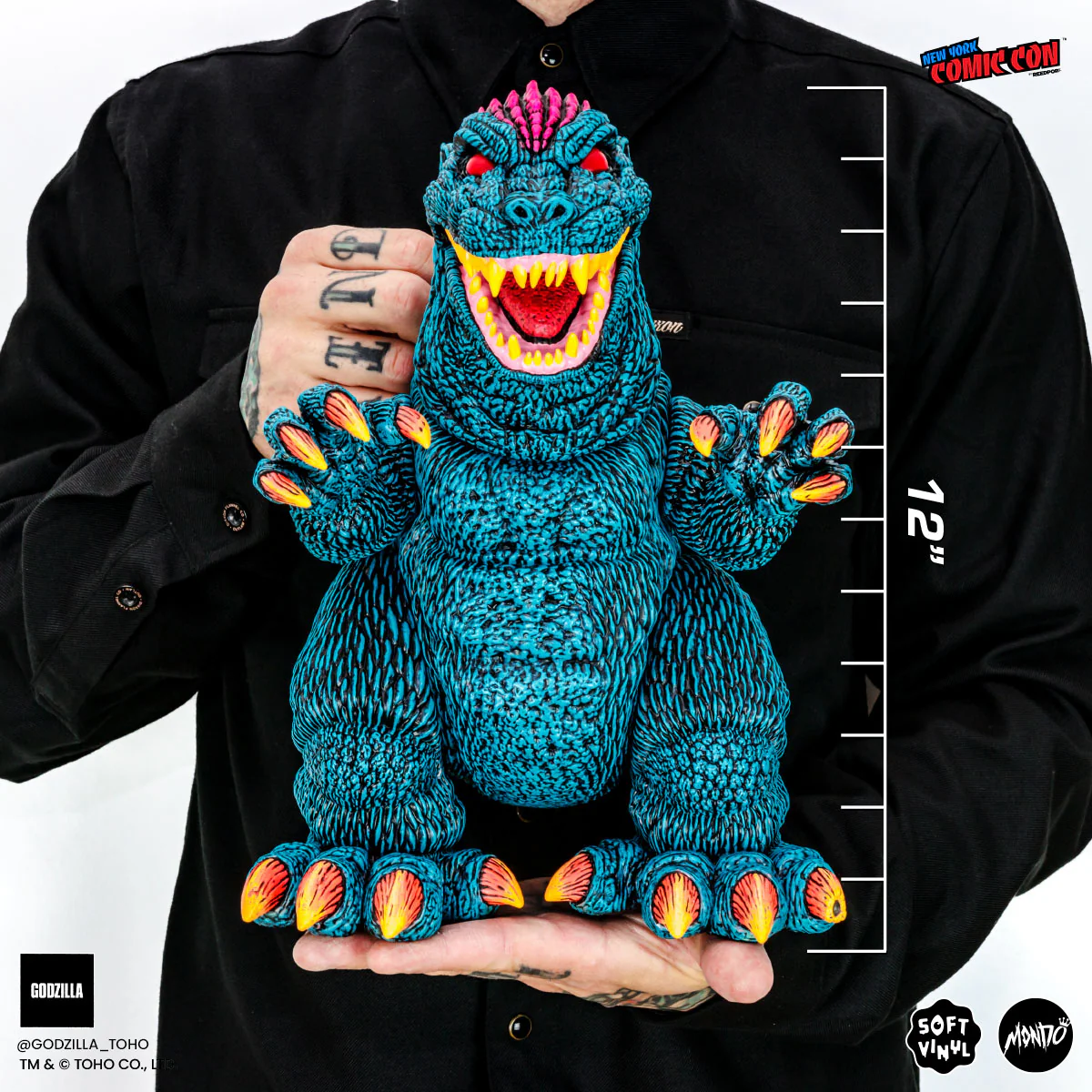 Godzilla - Designer Vinyl Figure by James Groman - Psychedelic Variant - Image 3