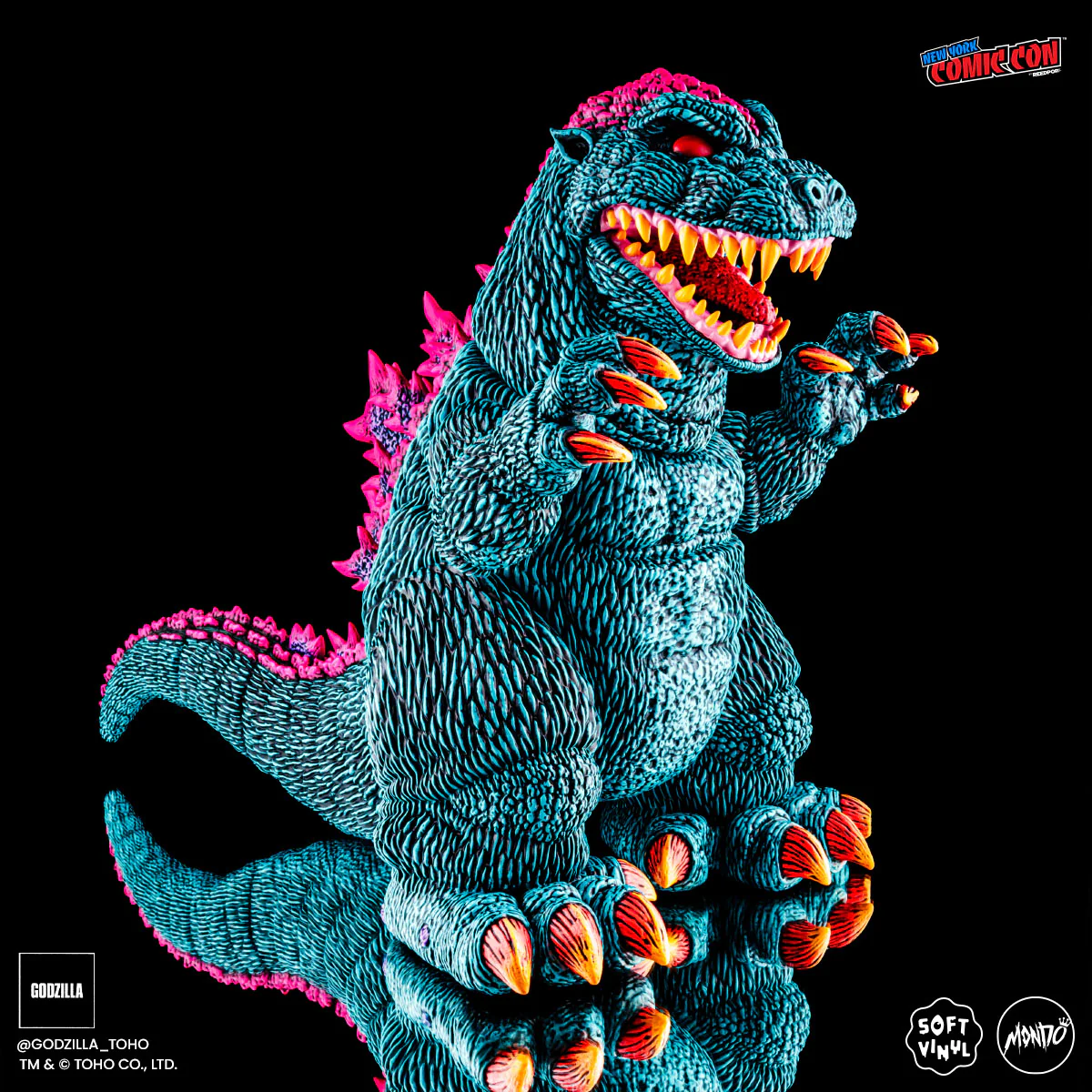 Godzilla - Designer Vinyl Figure by James Groman - Psychedelic Variant - Image 4