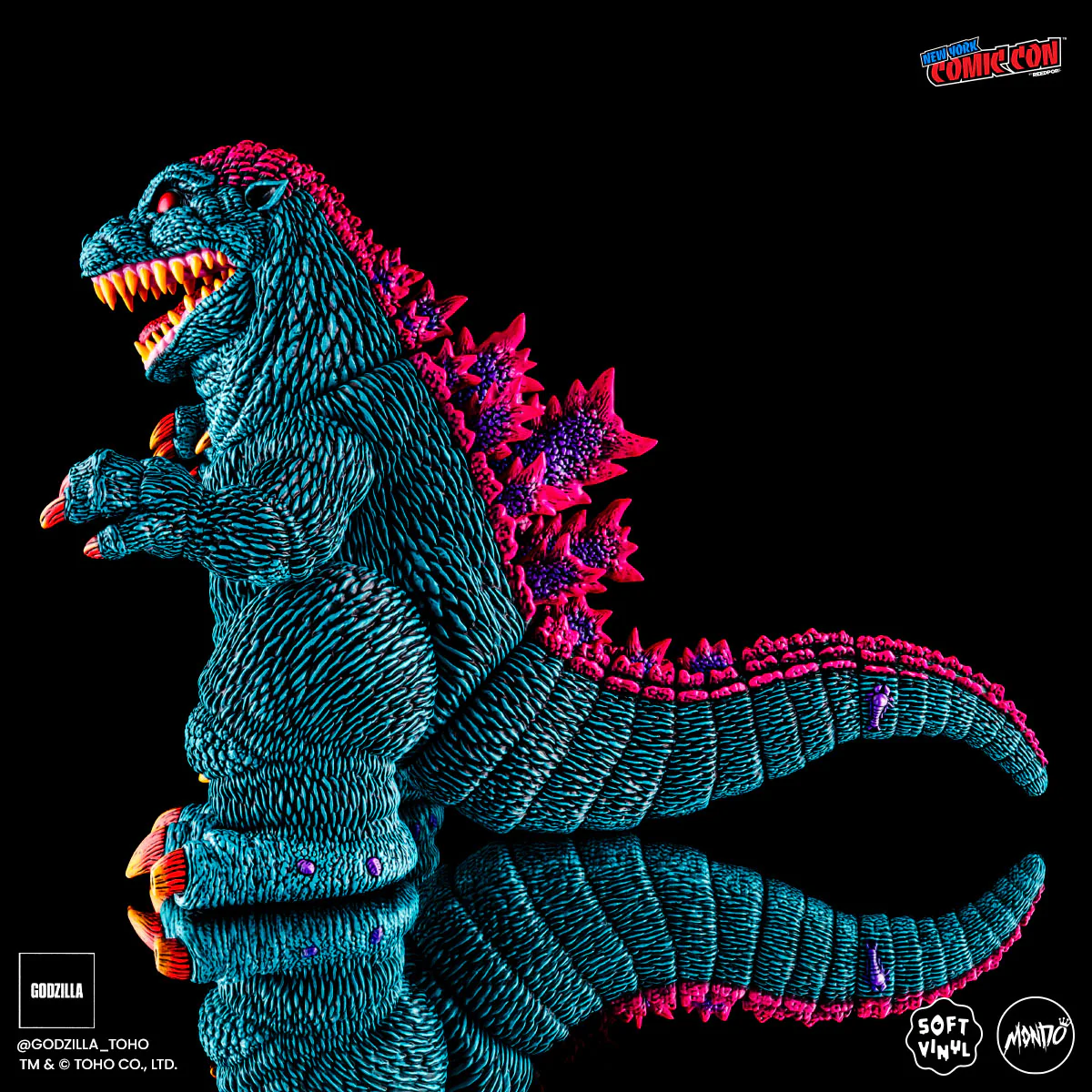 Godzilla - Designer Vinyl Figure by James Groman - Psychedelic Variant - Image 9