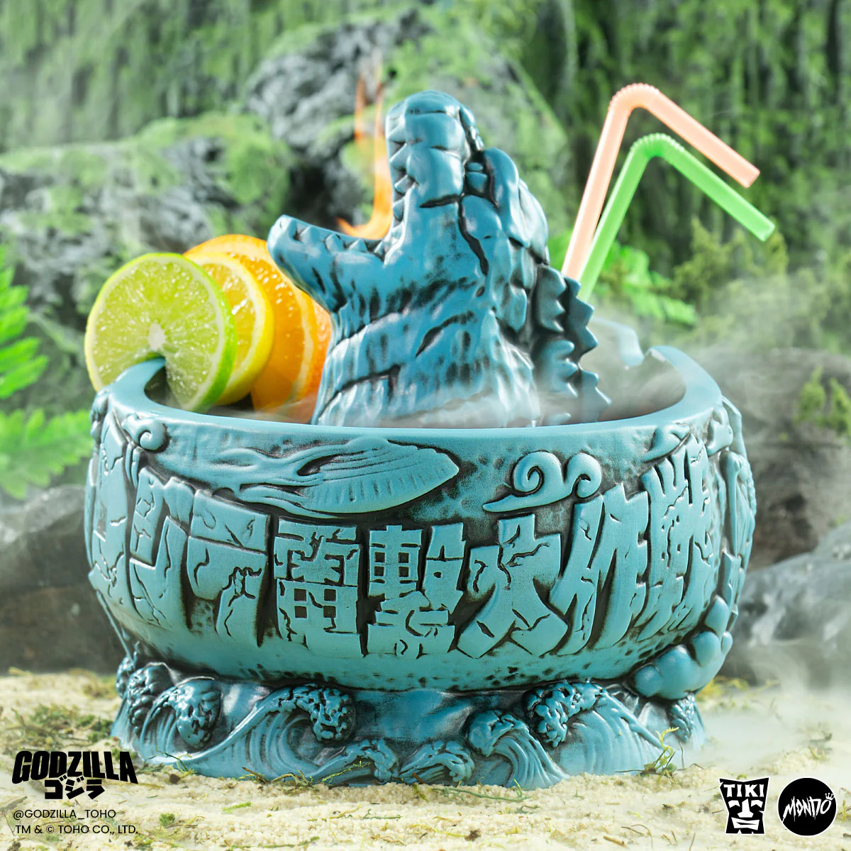 Godzilla Destroy All Monsters Tiki Bowl - Heat Ray Variant - Image 12
