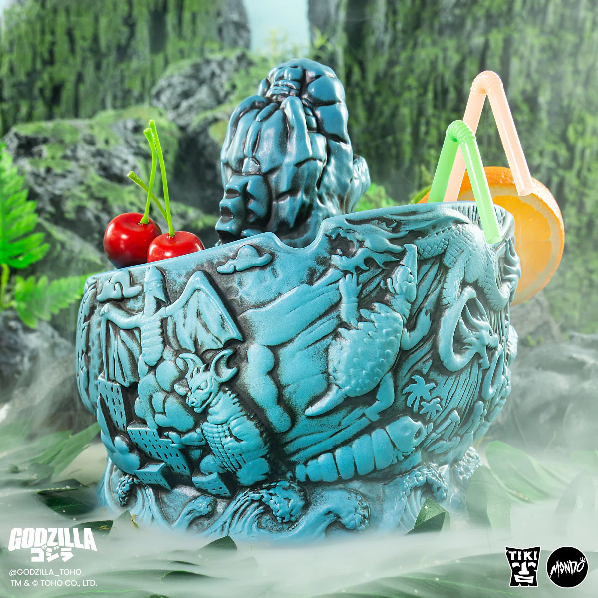 Godzilla Destroy All Monsters Tiki Bowl - Heat Ray Variant - Image 5