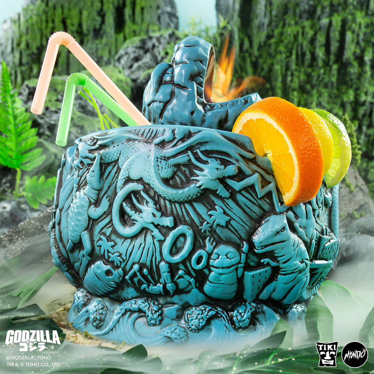 Godzilla Destroy All Monsters Tiki Bowl - Heat Ray Variant - Image 6