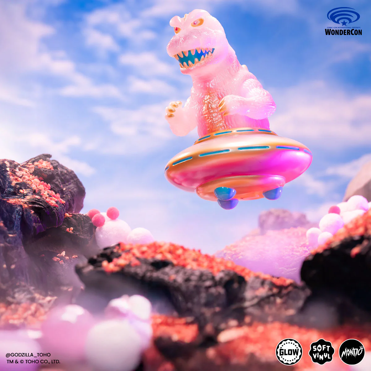 Godzilla UFO - Vinyl Designer Figure by Octeel - Cherry Blossom Variant - Image 15
