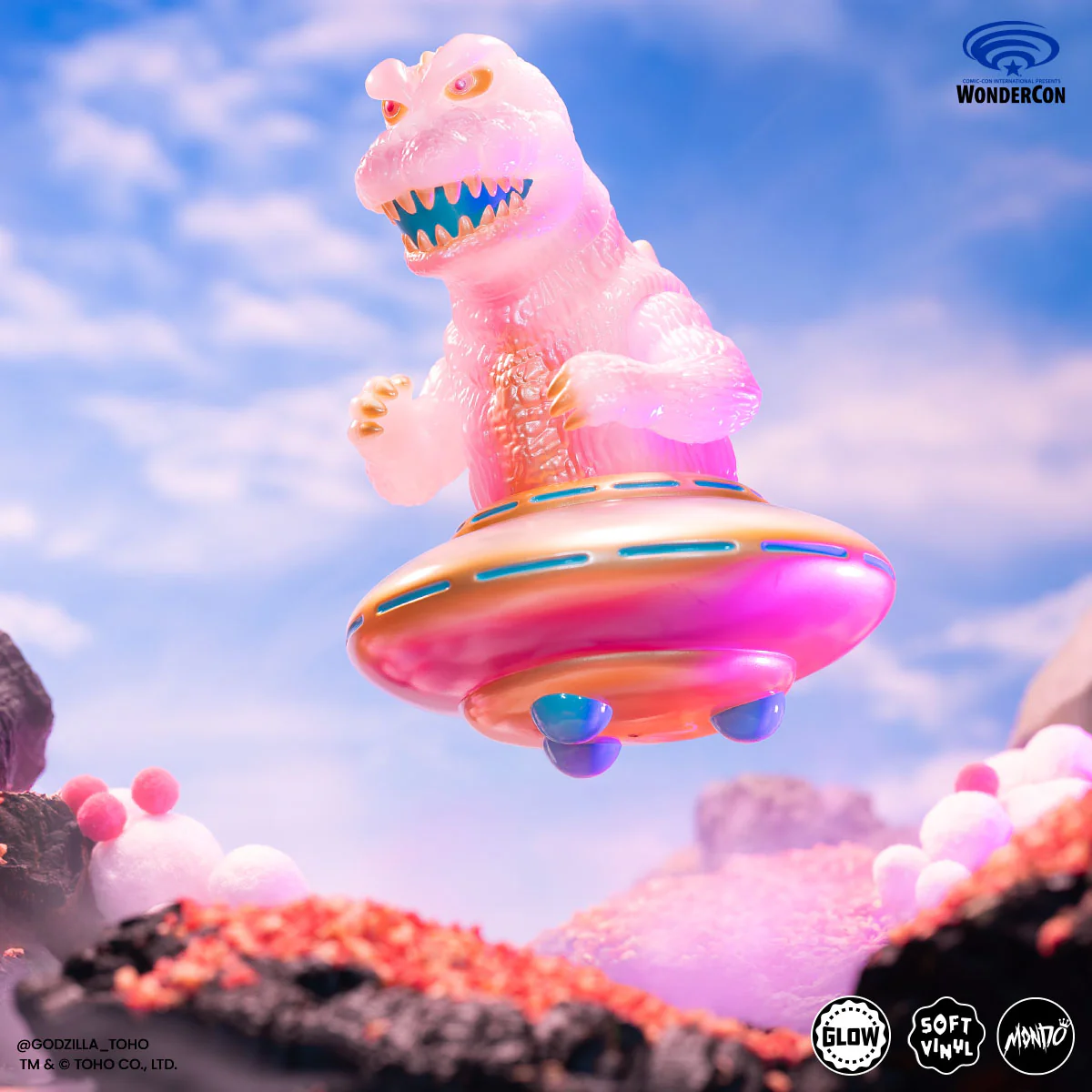 Godzilla UFO - Vinyl Designer Figure by Octeel - Cherry Blossom Variant - Image 16