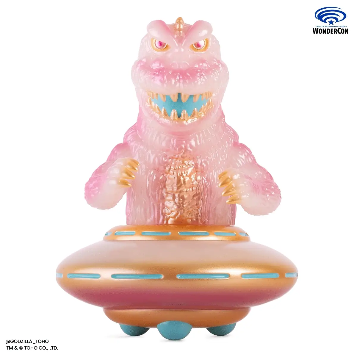 Godzilla UFO - Vinyl Designer Figure by Octeel - Cherry Blossom Variant - Image 2