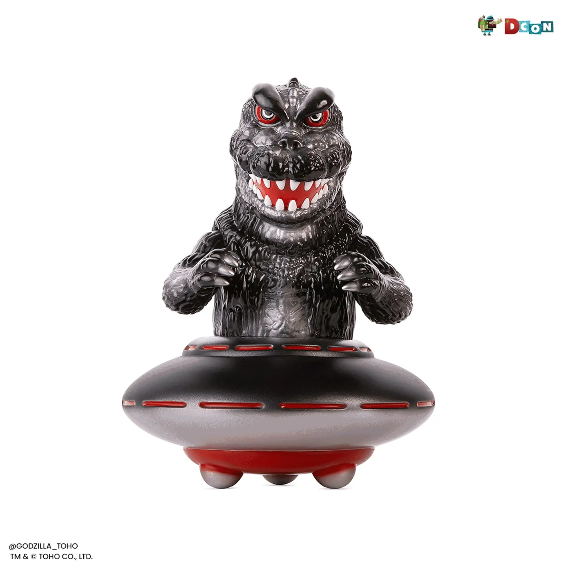 Godzilla UFO - Vinyl Designer Figure by Octeel - Xillean Black Variant - Image 2
