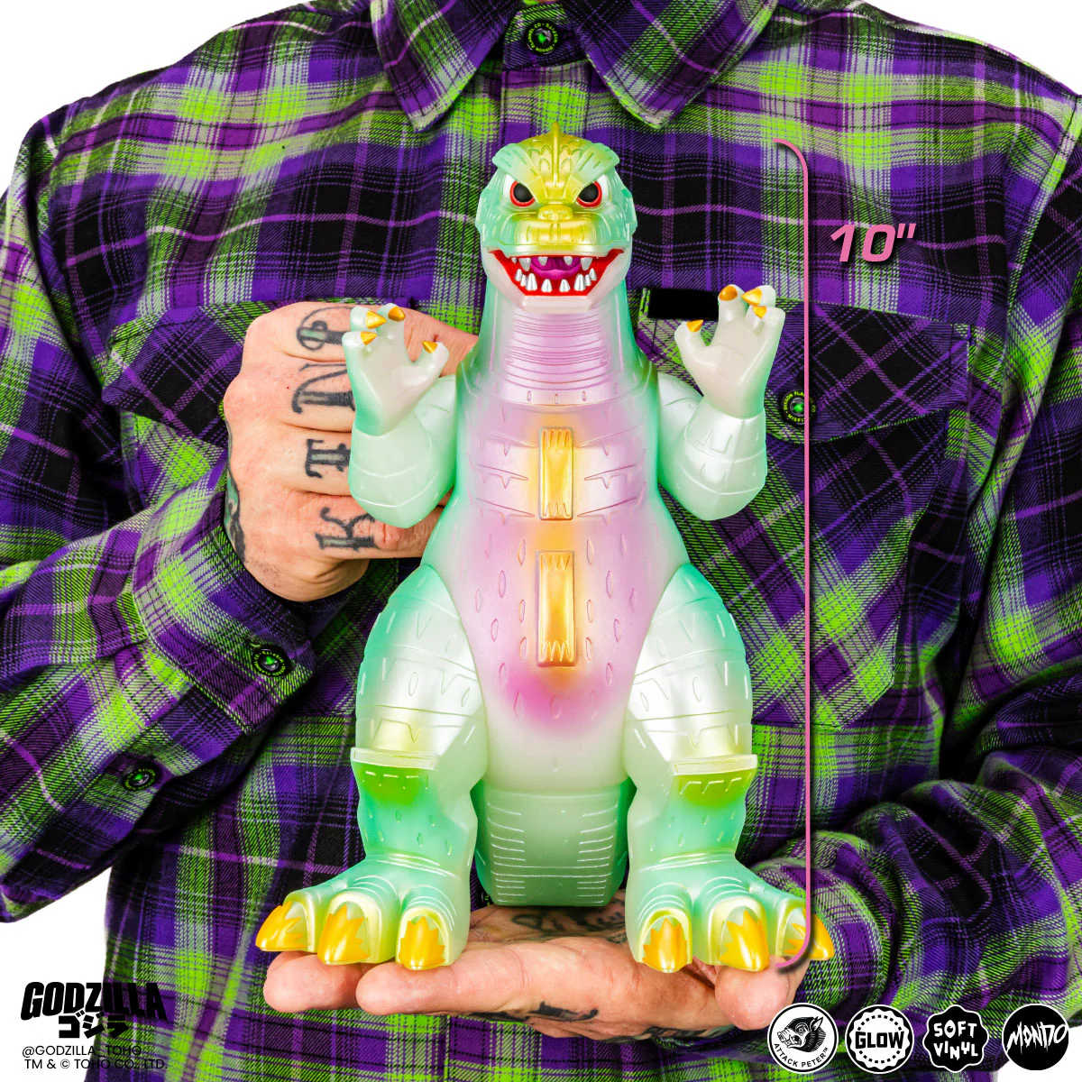 Godzilla - Vinyl Designer Figure by Attack Peter - Kaiju Night Light Variant - Image 3
