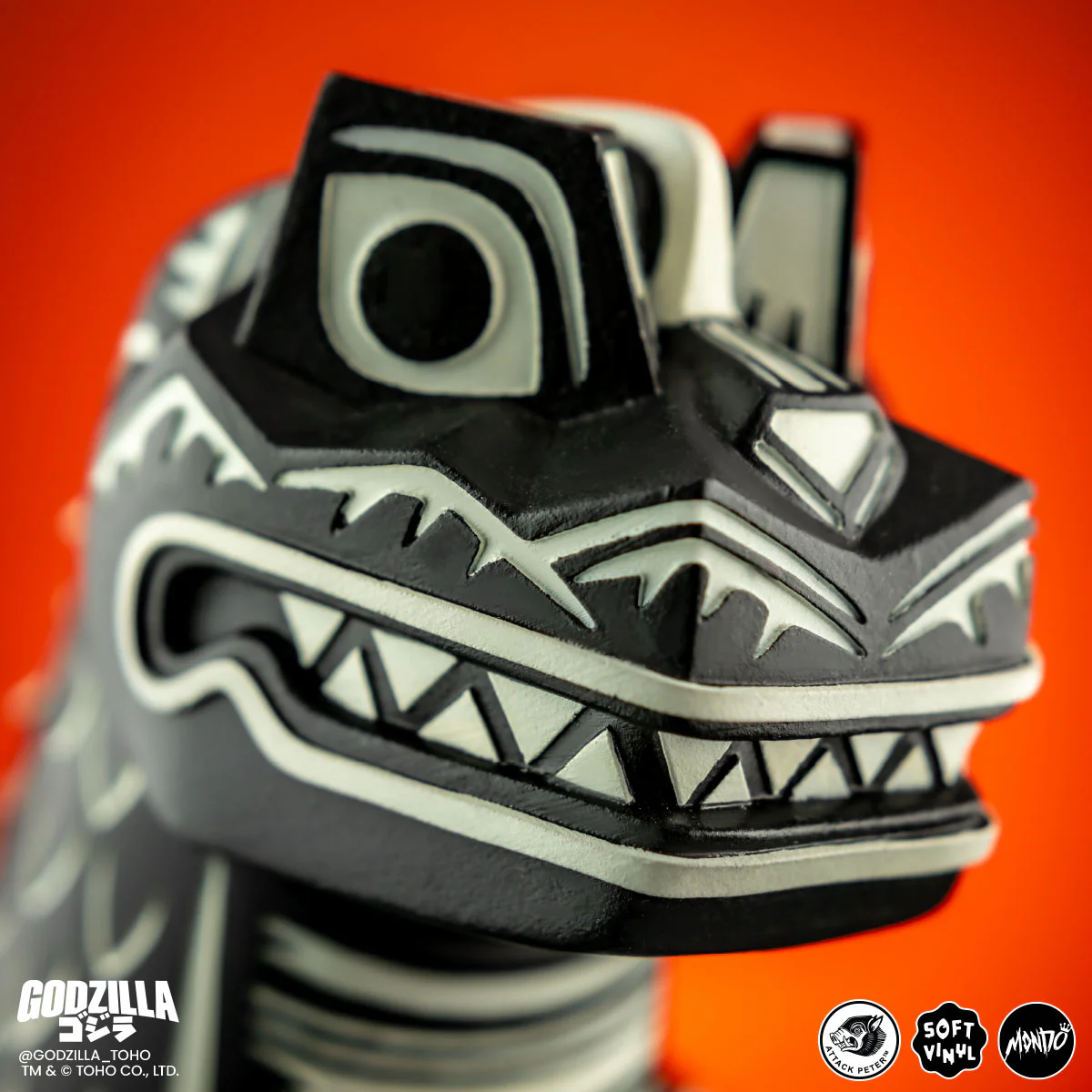 Godzilla - Vinyl Designer Figure by Attack Peter - Linocut Variant - Image 11