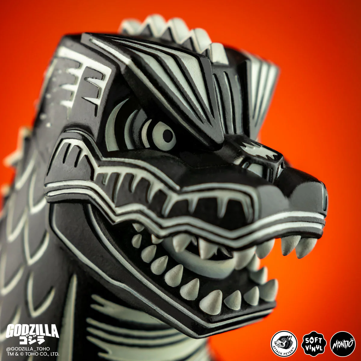 Godzilla - Vinyl Designer Figure by Attack Peter - Linocut Variant - Image 13