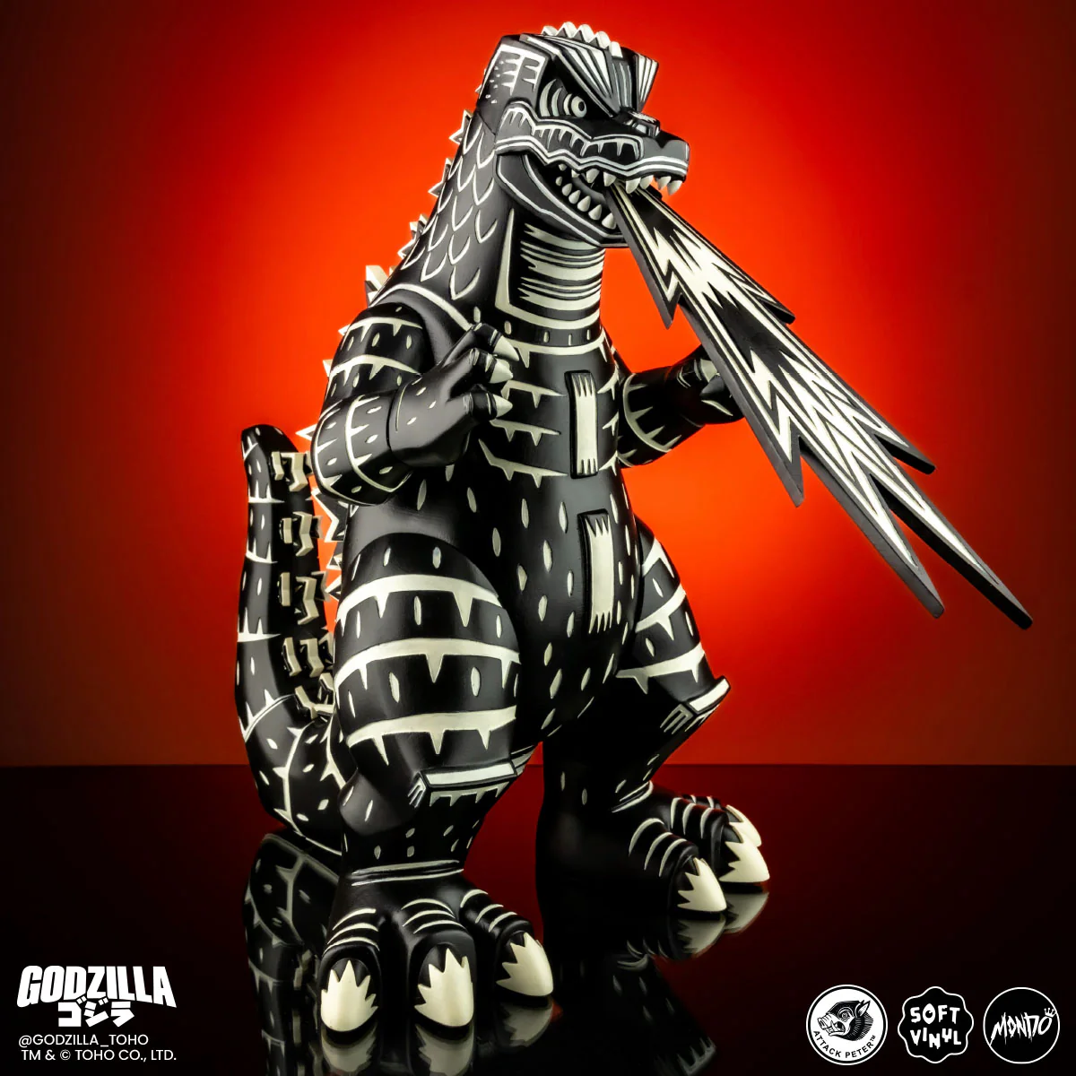 Godzilla - Vinyl Designer Figure by Attack Peter - Linocut Variant - Image 16