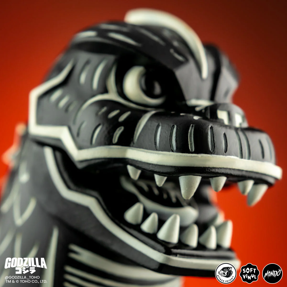 Godzilla - Vinyl Designer Figure by Attack Peter - Linocut Variant - Image 9