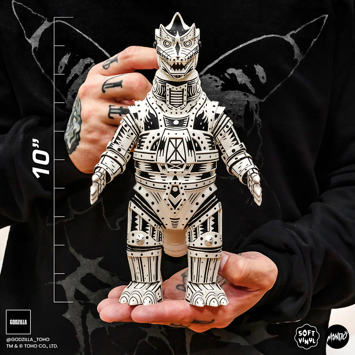 Mechagodzilla (Linocut) - Vinyl Designer Figure by Attack Peter - Linocut Variant Timed Edition - Image 3