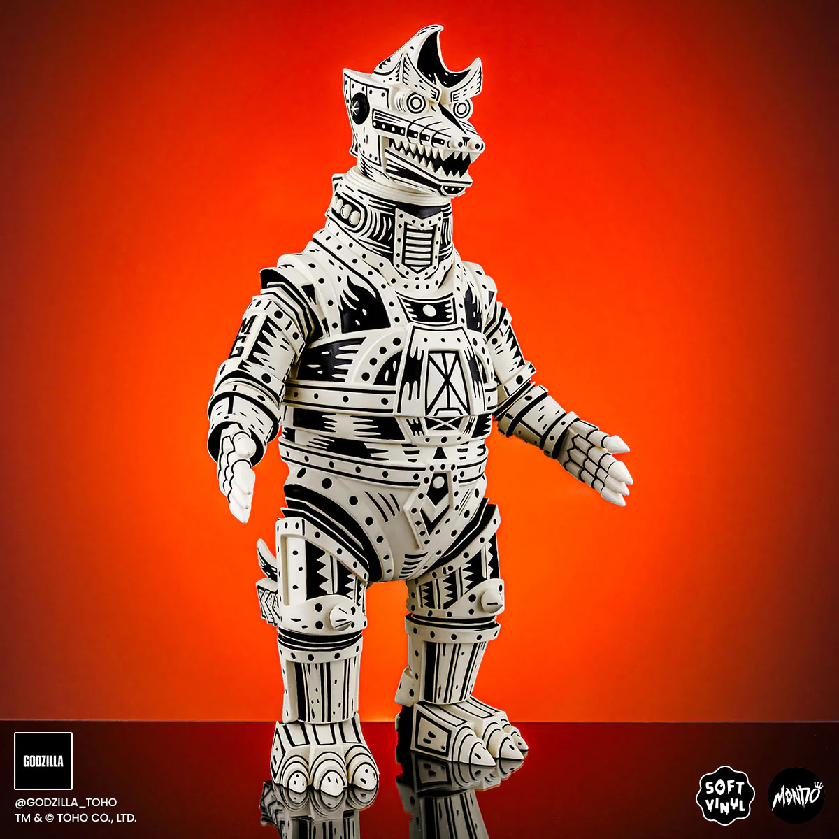 Mechagodzilla (Linocut) - Vinyl Designer Figure by Attack Peter - Linocut Variant Timed Edition - Image 4