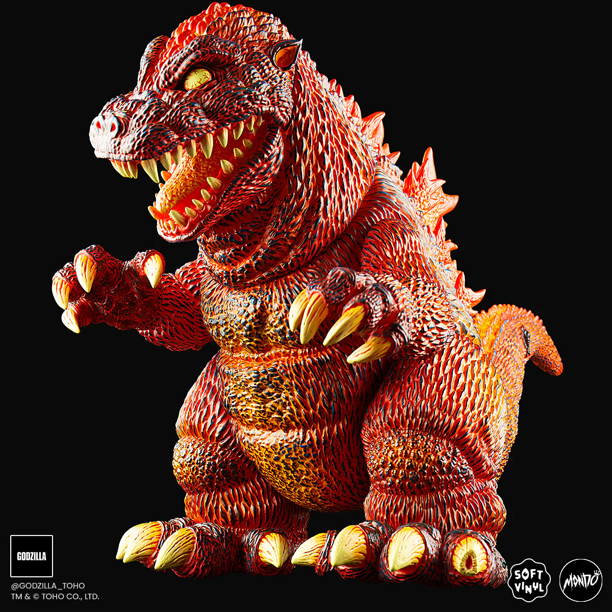 Godzilla - Vinyl Designer Figure by James Groman - Burning Variant - Image 4