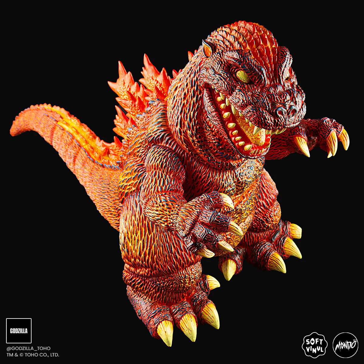 Godzilla - Vinyl Designer Figure by James Groman - Burning Variant - Image 6