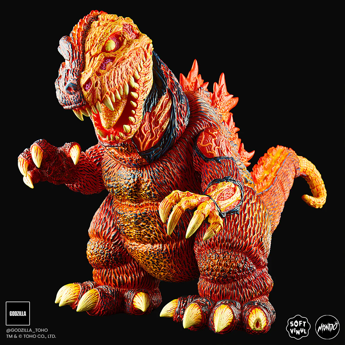 Godzilla - Vinyl Designer Figure by James Groman - Burning Variant - Image 7