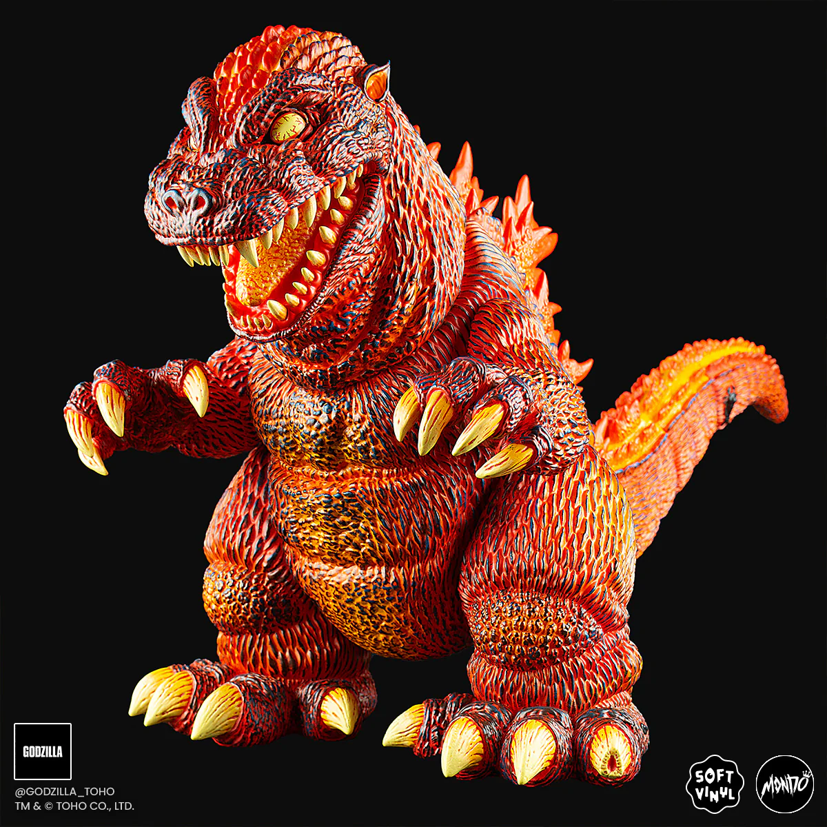 Godzilla - Vinyl Designer Figure by James Groman - Burning Variant - Image 8