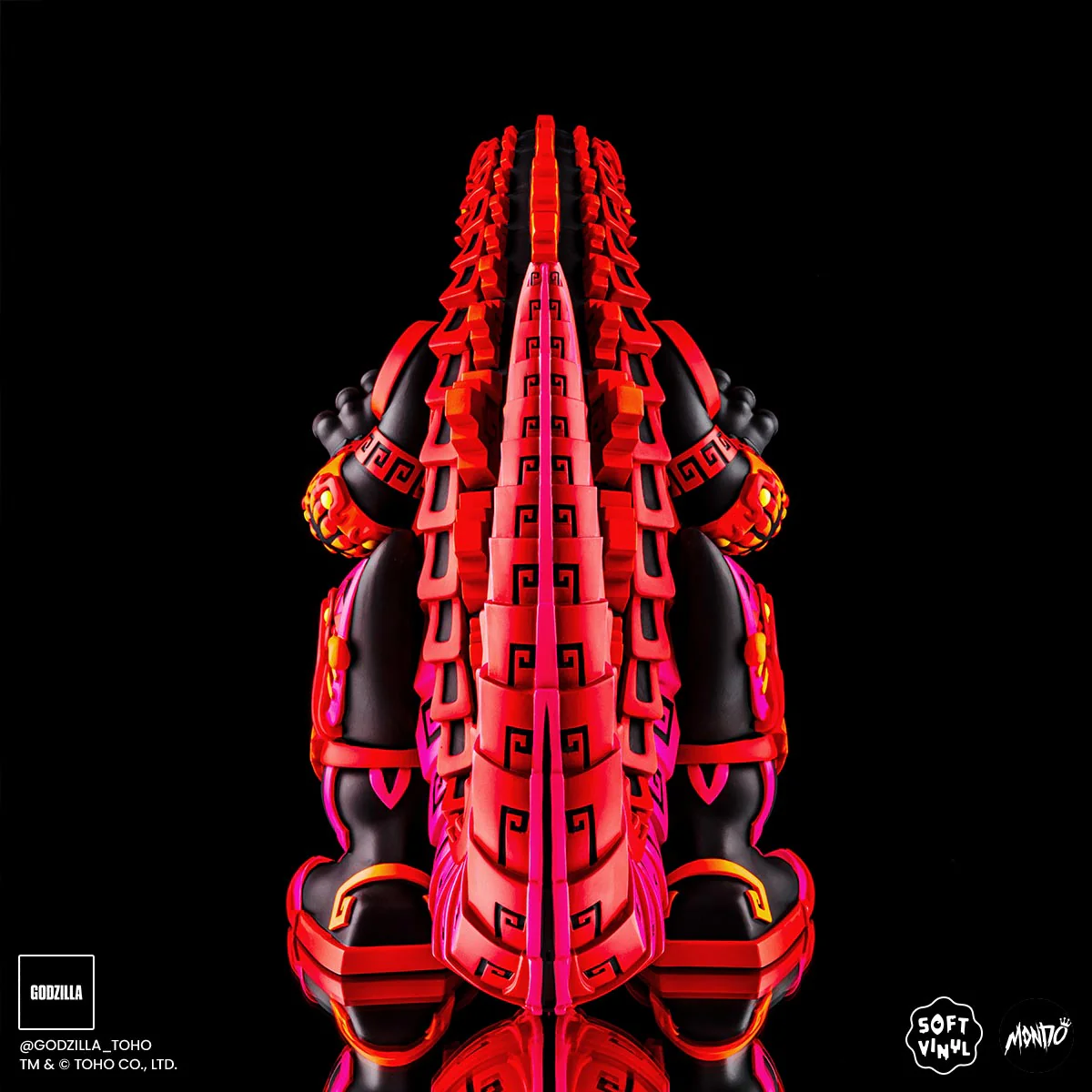 Godzilla - Vinyl Designer Figure by Urban Aztec - Burning Variant Timed Edition - Image 10
