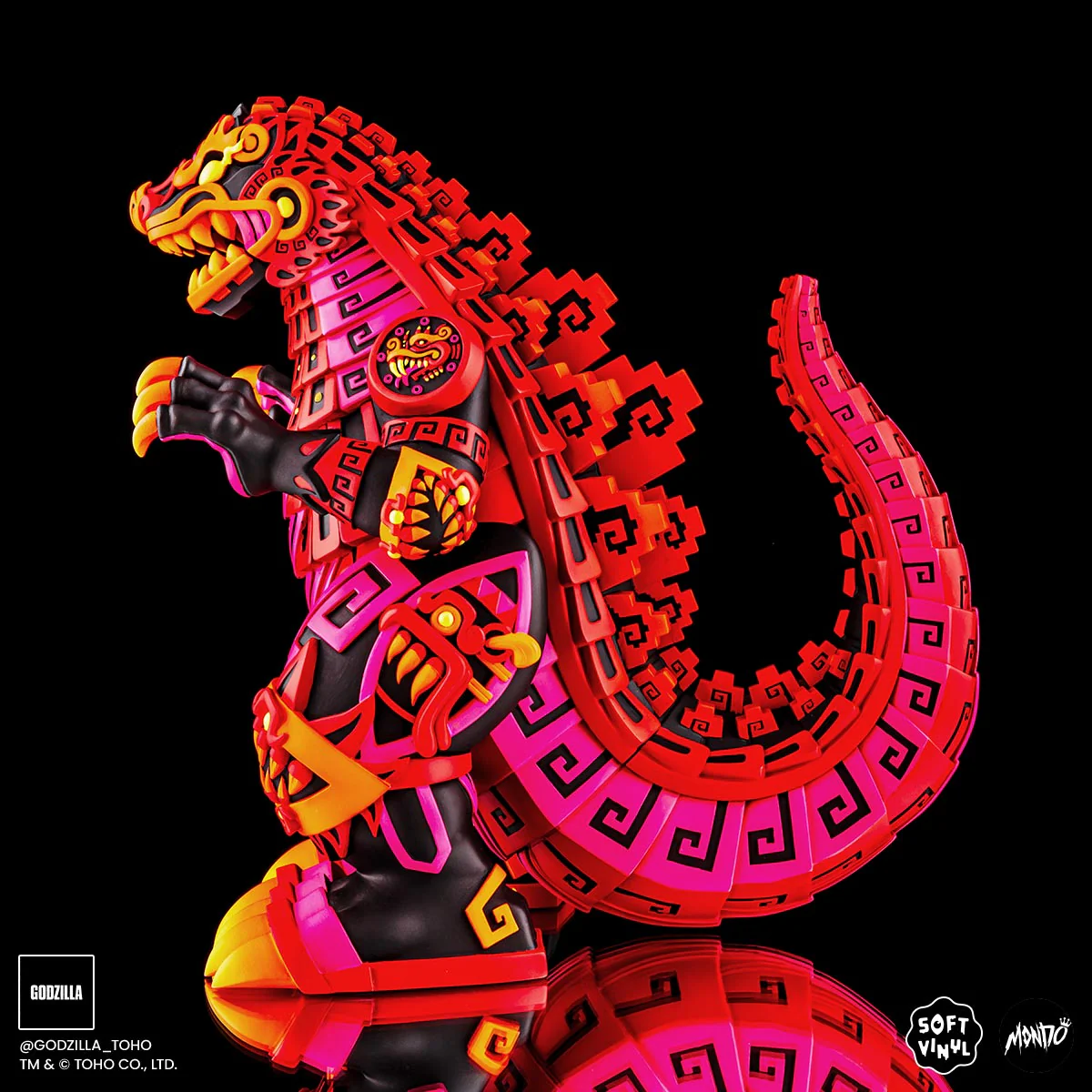 Godzilla - Vinyl Designer Figure by Urban Aztec - Burning Variant Timed Edition - Image 11