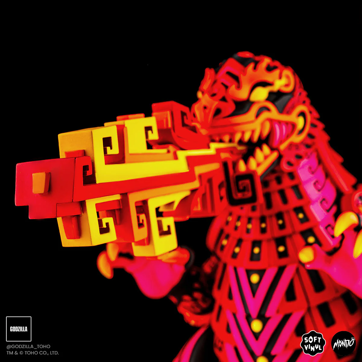 Godzilla - Vinyl Designer Figure by Urban Aztec - Burning Variant Timed Edition - Image 14