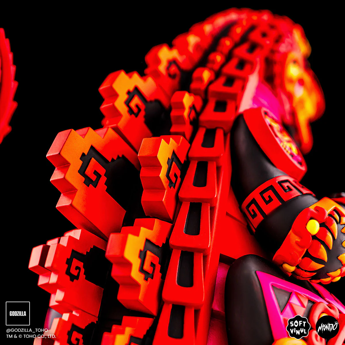 Godzilla - Vinyl Designer Figure by Urban Aztec - Burning Variant Timed Edition - Image 15