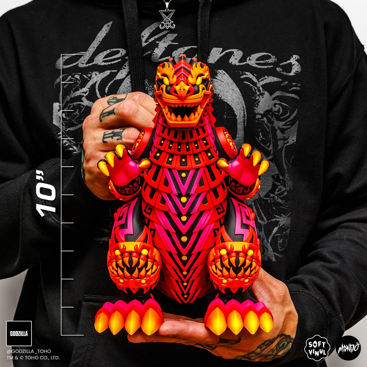 Godzilla - Vinyl Designer Figure by Urban Aztec - Burning Variant Timed Edition - Image 2