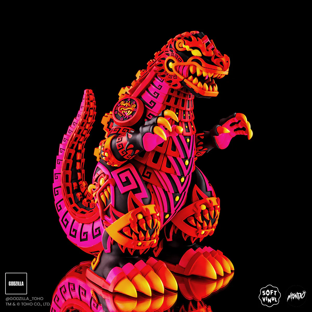 Godzilla - Vinyl Designer Figure by Urban Aztec - Burning Variant Timed Edition - Image 7