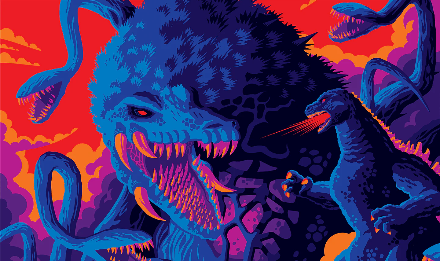 Godzilla vs. Biollante Sofubi Variant Poster - Image 2