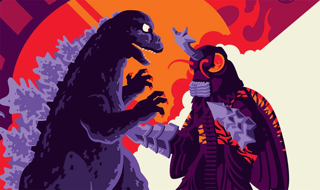 Godzilla Vs Megalon Screenprinted Poster - Image 2