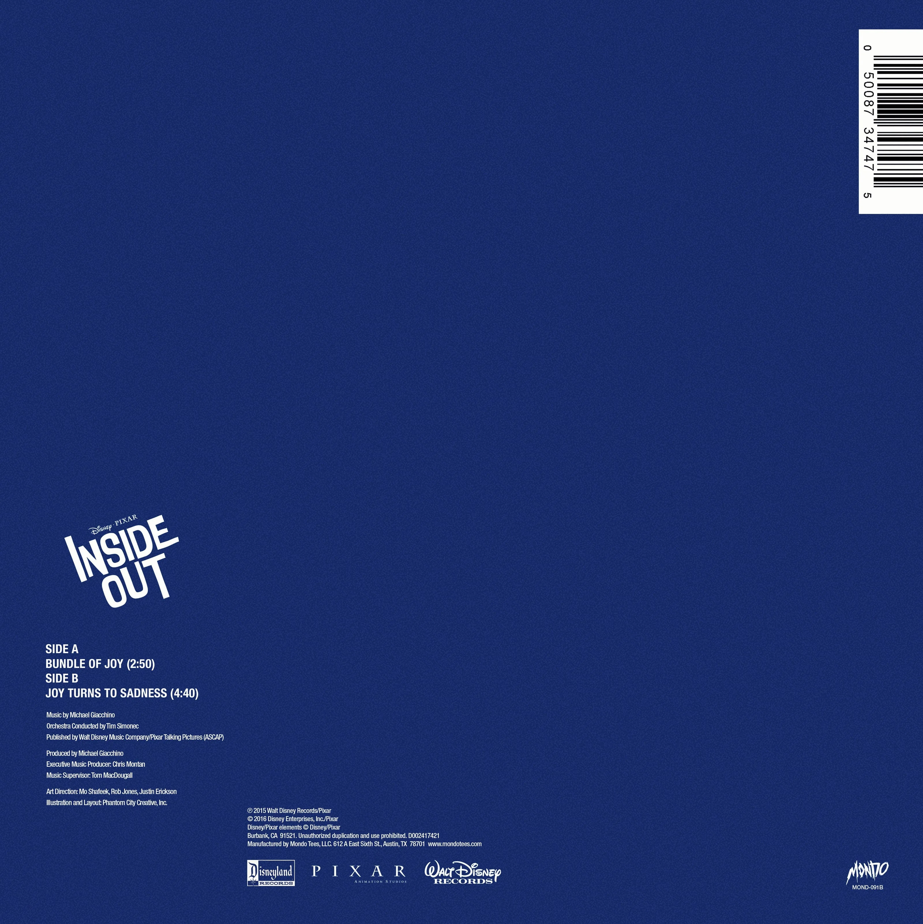 Inside Out 7-Inch Single (SADNESS) - Image 2
