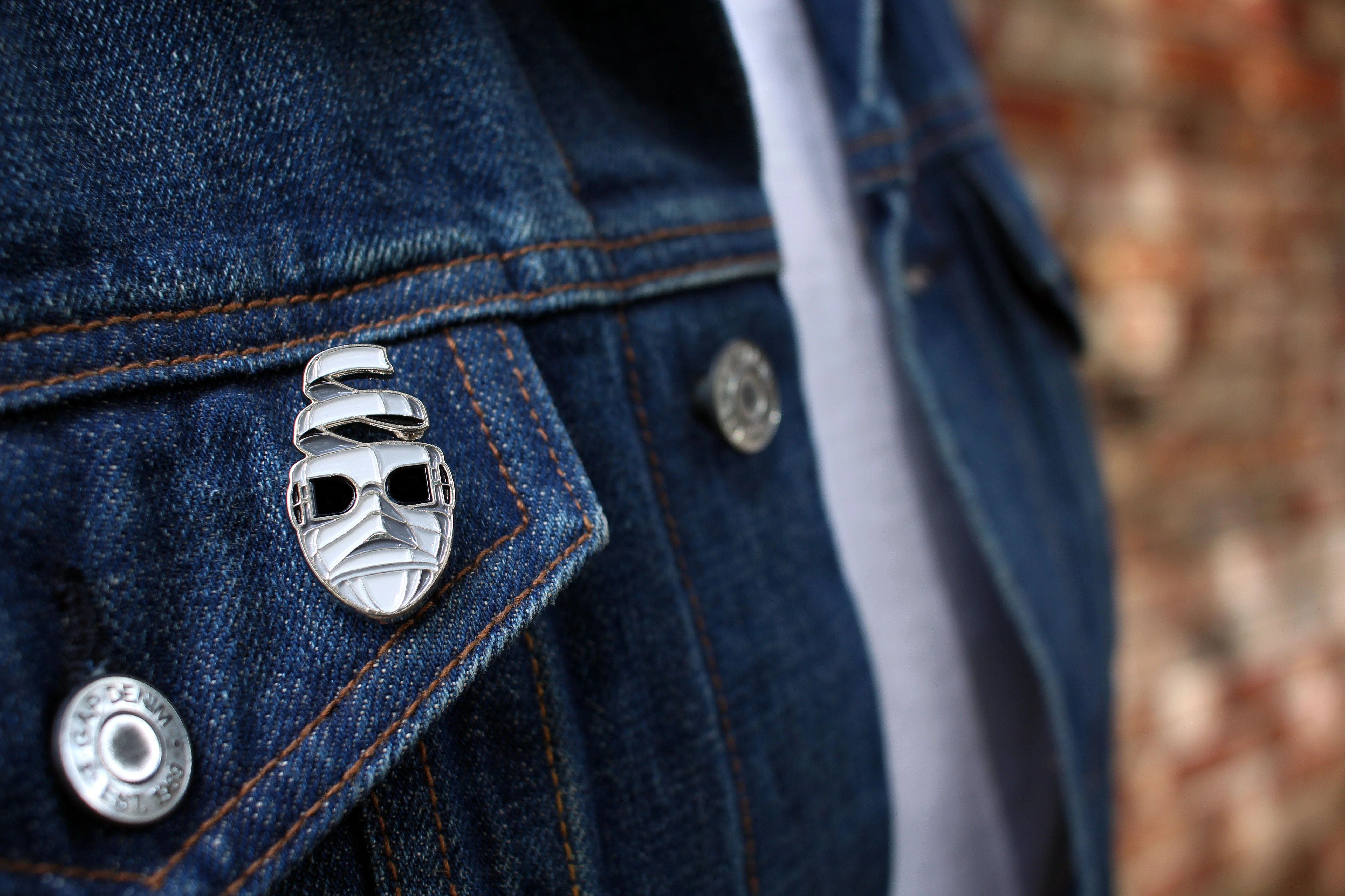 Invisible Man Enamel Pin (Monochrome) - Image 3