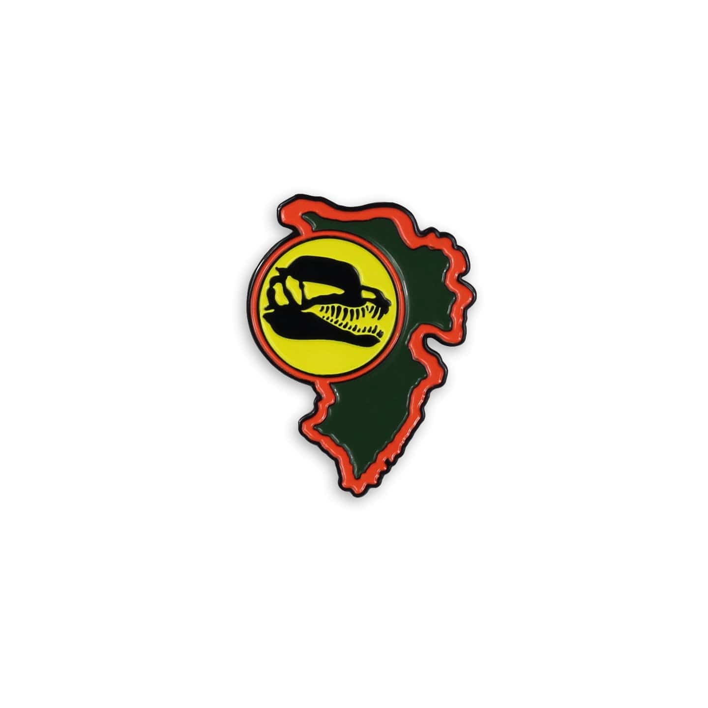 Jurassic Park – Dilophosaurus Paddock Sign Enamel Pin - Image 2