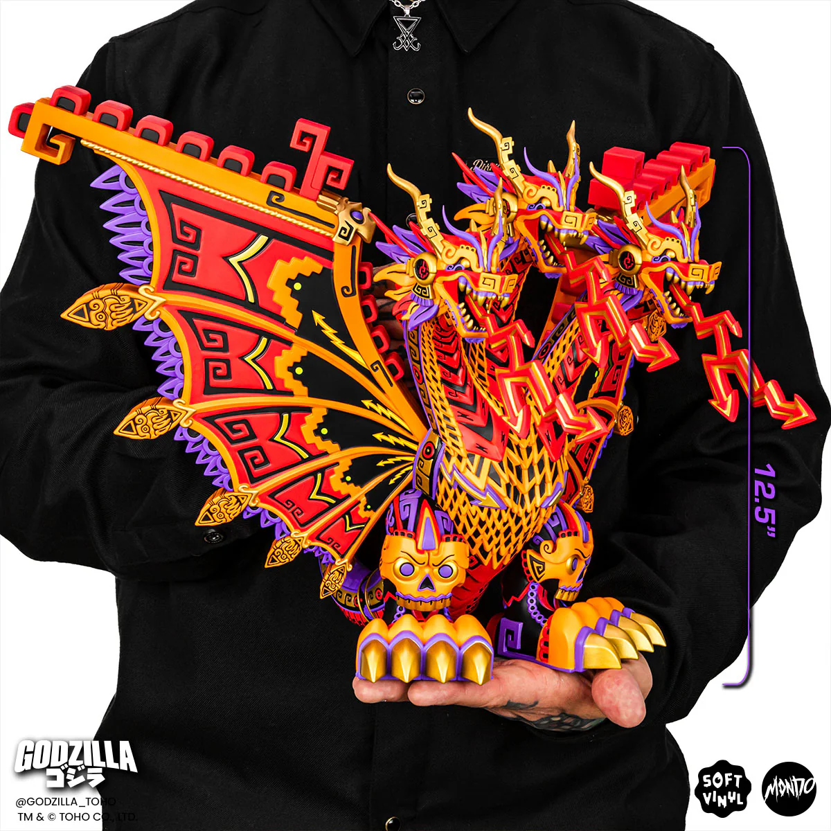 King Ghidorah - Vinyl Designer Figure by Urban Aztec - Monster Zero Variant - Image 2