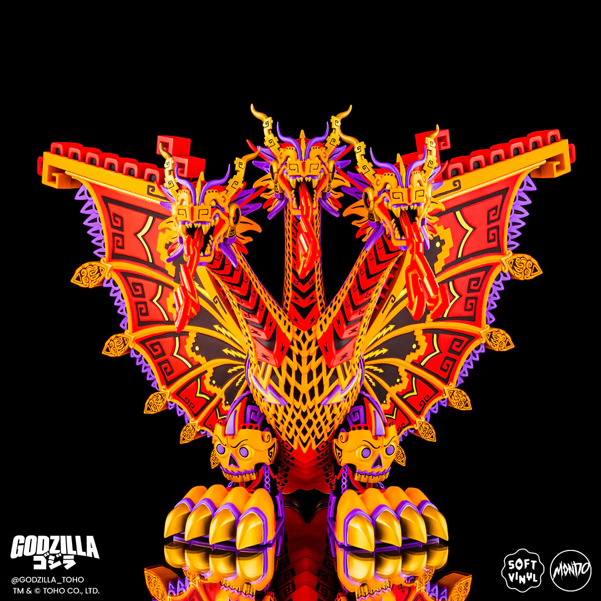 King Ghidorah - Vinyl Designer Figure by Urban Aztec - Monster Zero Variant - Image 3