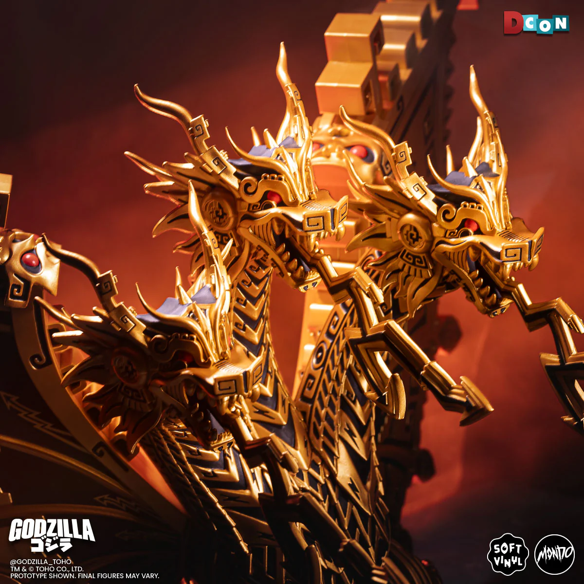 King Ghidorah - Vinyl Designer Figure by Urban Aztec - Golden Dragon Variant - Image 10