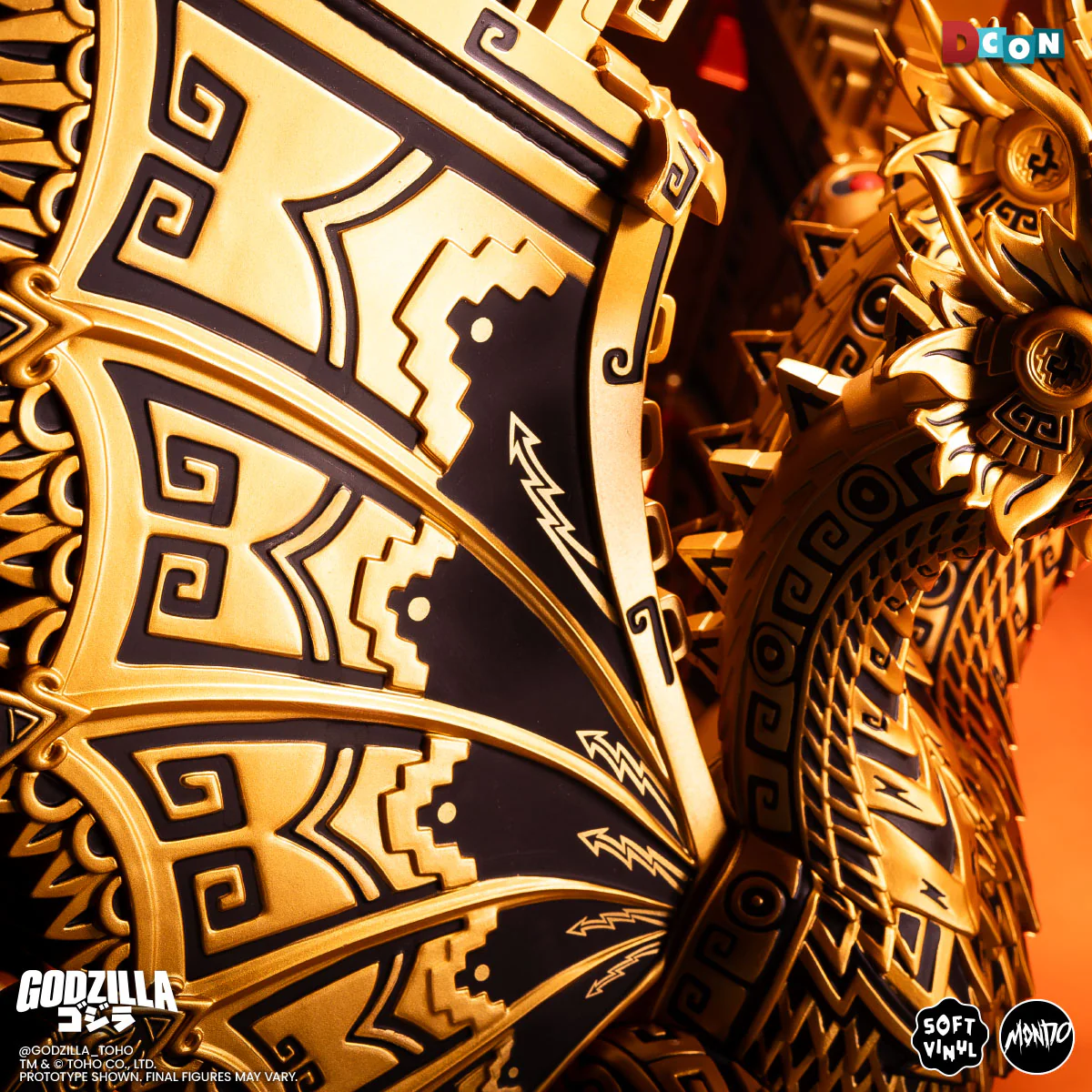 King Ghidorah - Vinyl Designer Figure by Urban Aztec - Golden Dragon Variant - Image 6
